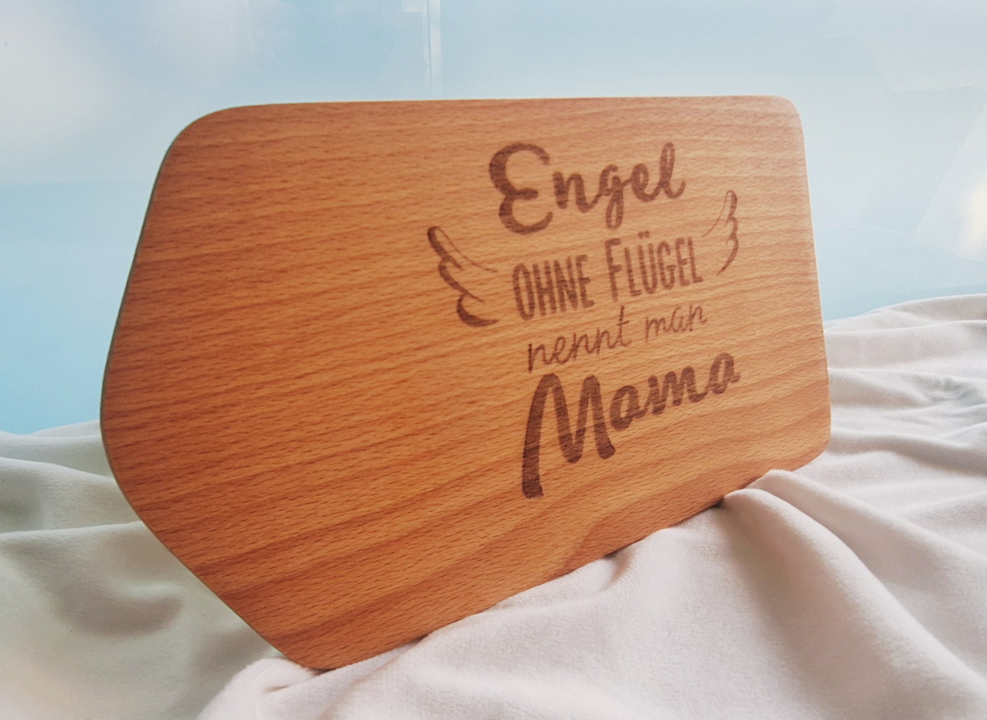 Schneide-Frühstücksbrett mit Mama - Engel Spruch (Bild mittig)